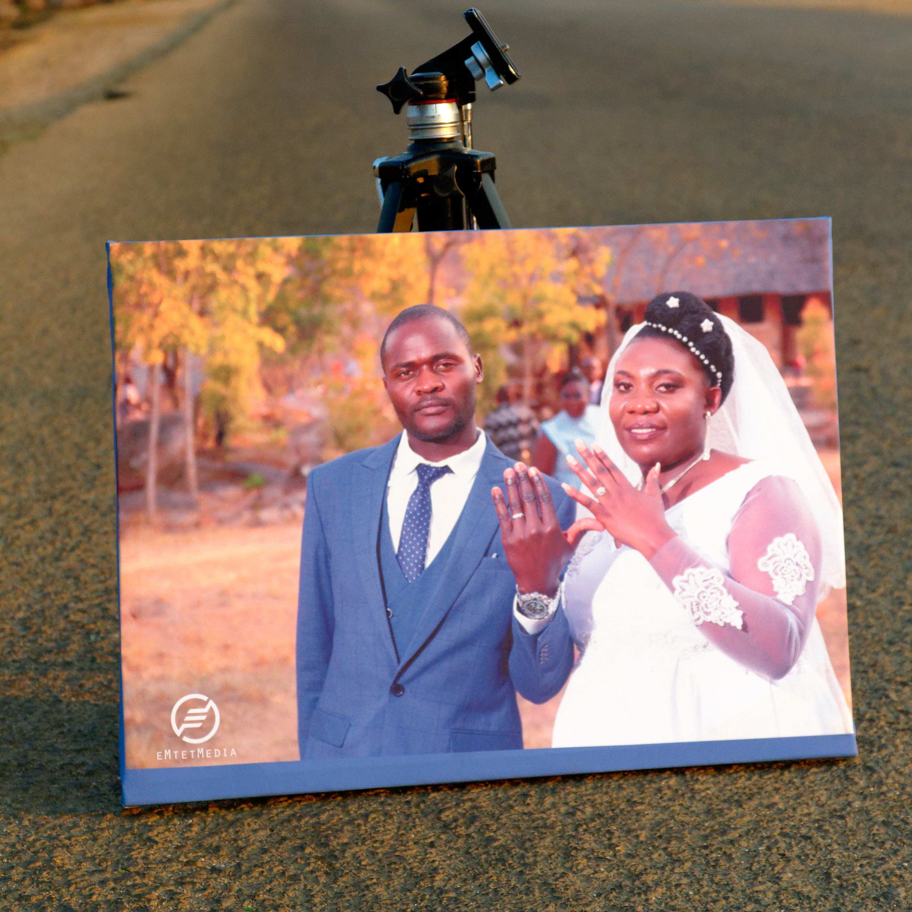 Wedding canvas portrait