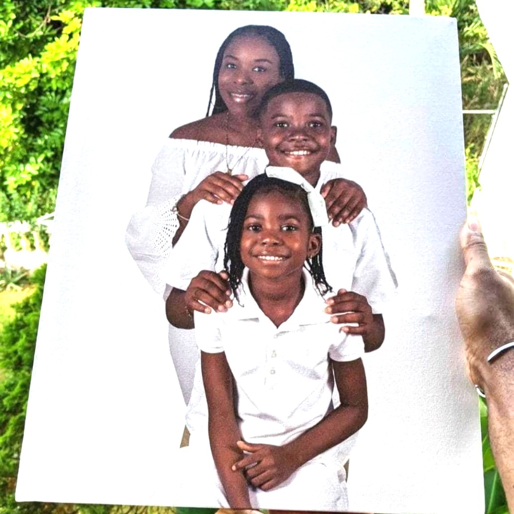 Family canvas portrait